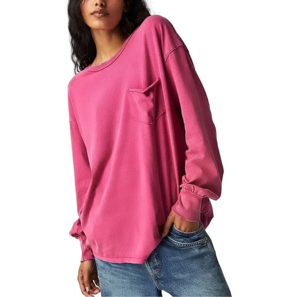 We The Free Fade Into You Long Sleeve Pocket Tee - Picture 1 of 5